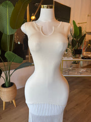 Cream Sheer Bottom Dress