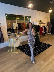 Backless Animal Print