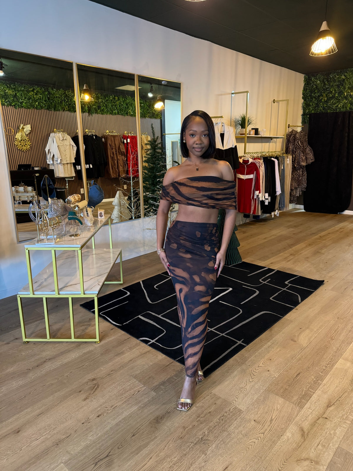 Two Piece Sheer skirt SET