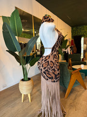 Animal Fringe Dress